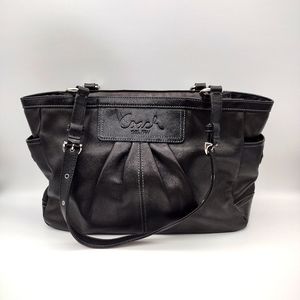 Authentic Coach Black Leather Shoulderbag Purse